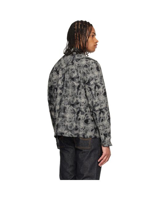 Dime Gray Plaid Flannel Shirt for men