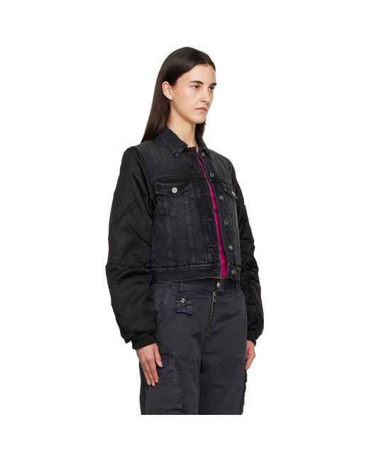 Ganni Black Rigid Denim Jacket