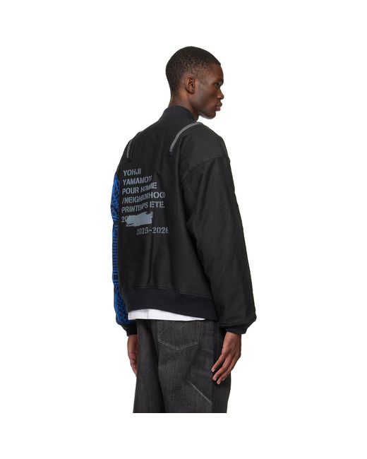 Yohji Yamamoto Black Neighborhood Edition Mod A-1 Deck Bomber Jacket for men
