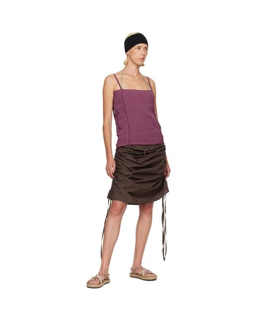 Baserange Brown Ssense Exclusive Pictorial Midi Skirt