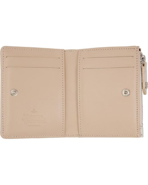 Vivienne Westwood White Off- Slim Flap Card Holder for men