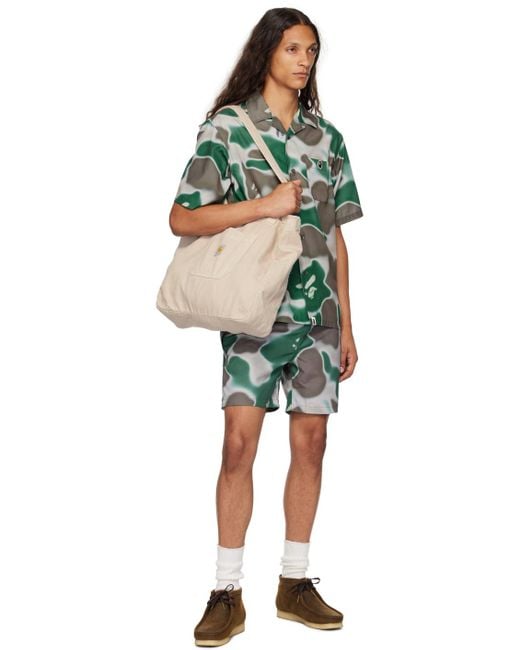 A Bathing Ape Green Liquid Camo One Point Shirt for men