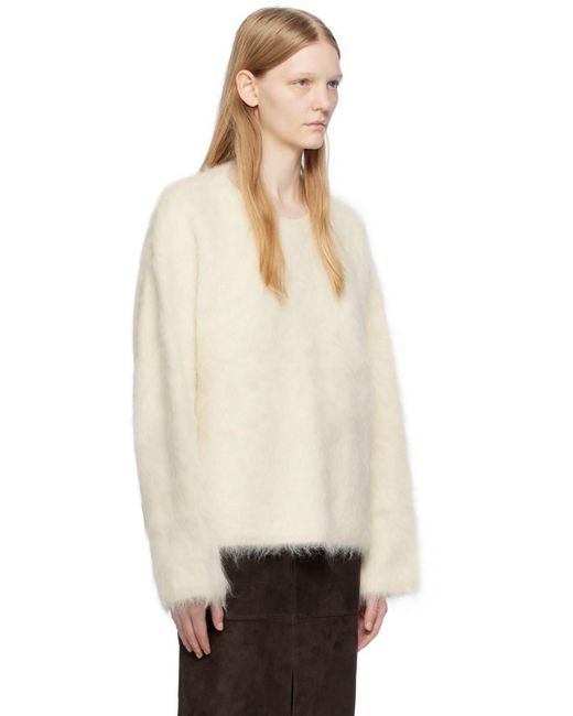 Totême  Natural Toteme Ssense Exclusive Off-white Sweater