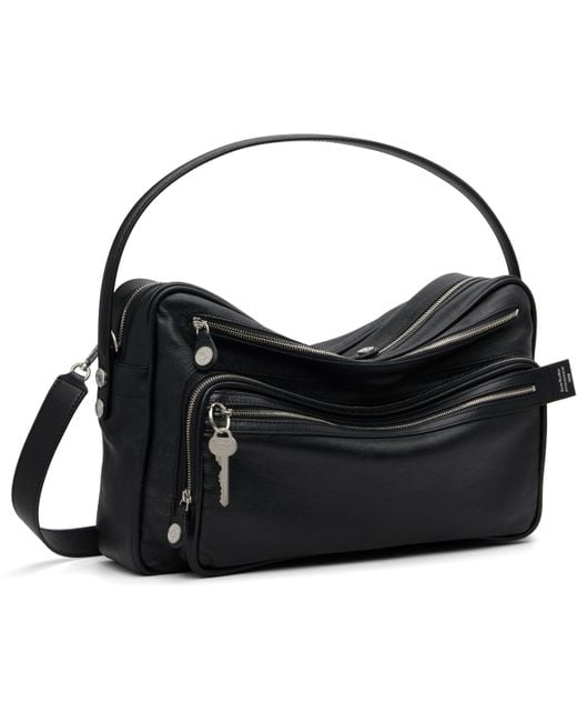 メンズ Acne ブラック Camero Camera ショルダーバッグ Black