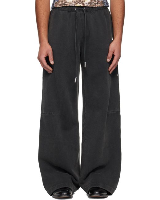 Pantalon De Survêtement Gris Lavé À Logo À Feuilles De Laurier Jean Paul Gaultier pour homme en coloris Black