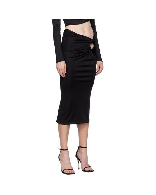 Versace Black Dua Lipa Edition Midi Skirt