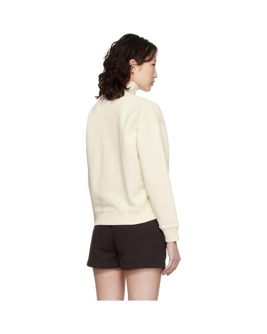 Maison Kitsuné Black Off- Baby Fox Half Zip Sweatshirt