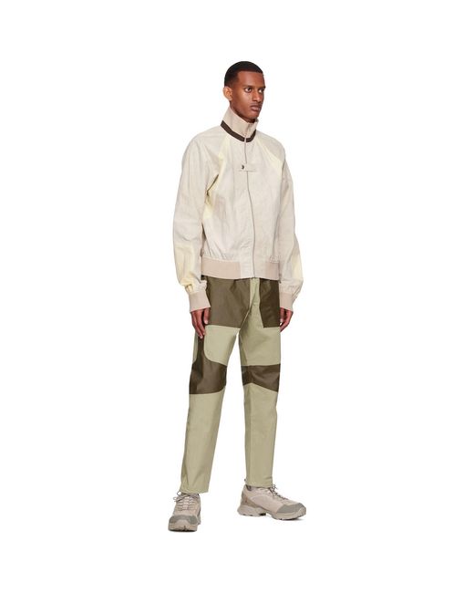 RANRA Natural Beige & Brown Acrylic Trousers for men