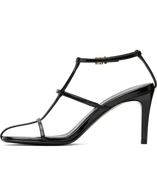 Khaite Black Cage Heeled Sandals