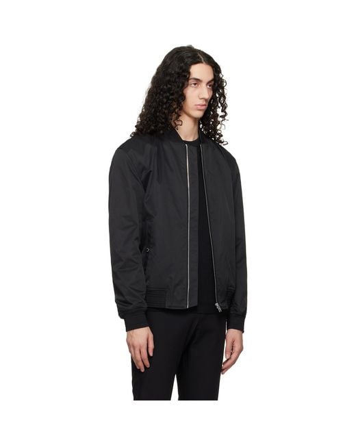 Boss Black Water-Repellent Bomber Jacket for men