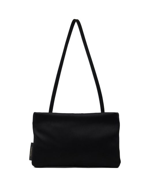 Loulou de Saison Black Grace Small Satin Baguette Bag