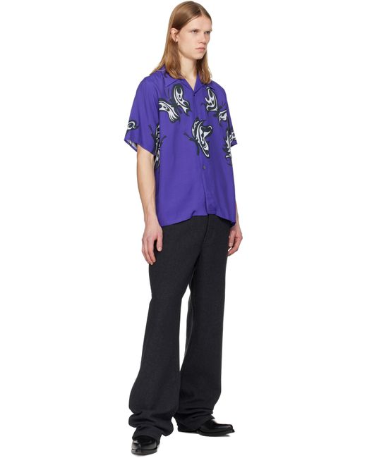 Needles Purple Kae Tanaka Edition S/S One-Up Shirt for men