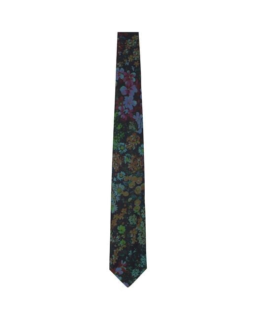Dries Van Noten Green Floral Tie for men
