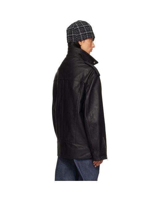 SECONDA Black Fonda Leather Jacket