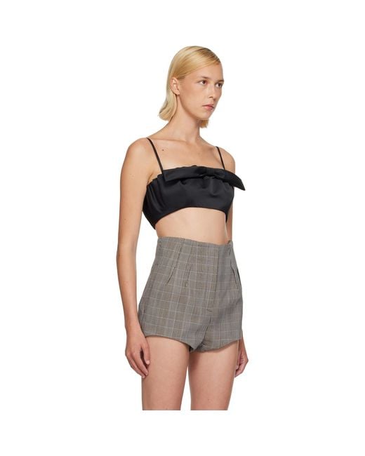 Givenchy Black Bow Detailing Cropped Top