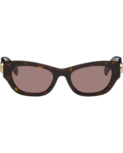 Gucci Black Low Nose Bridge Fit Sunglasses