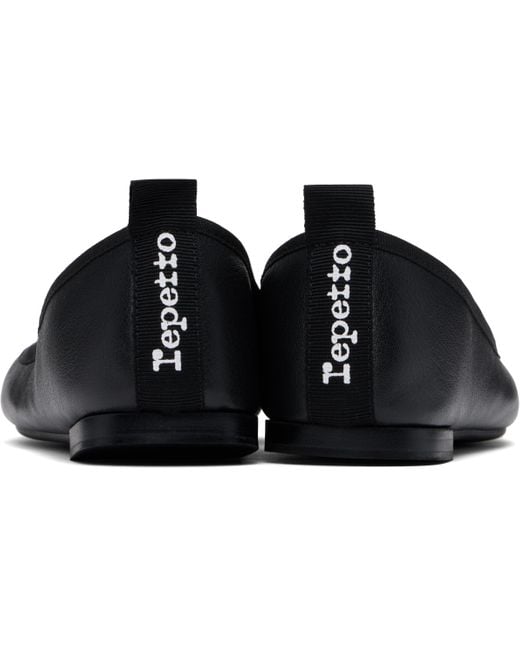 Repetto ブラック Garance スクエアトゥ バレエシューズ Black