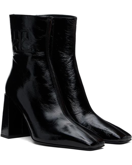 Courreges Black Heritage Naplack Leather Boots