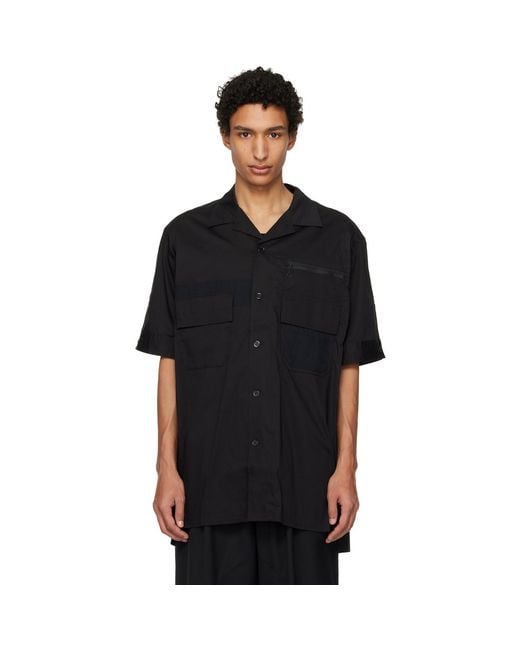 Y-3 Black Ut Short Sleeve Shirt for men