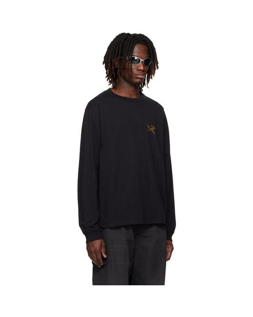 Arc'teryx Black Kragg Cotton Ls T-Shirt for men