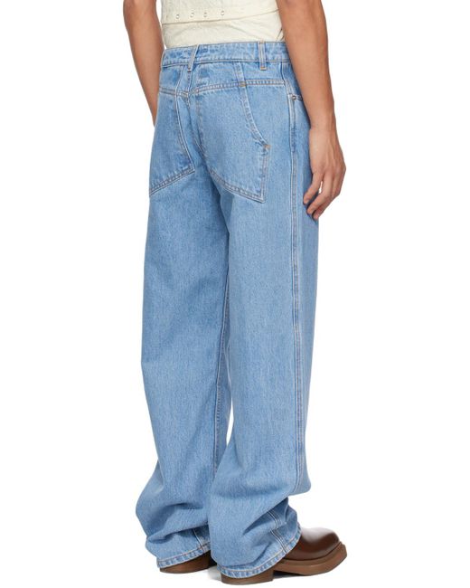 Eckhaus Latta Blue Wide-leg Jeans for men