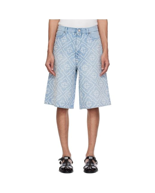 Casablanca Blue Pearl Shorts for men