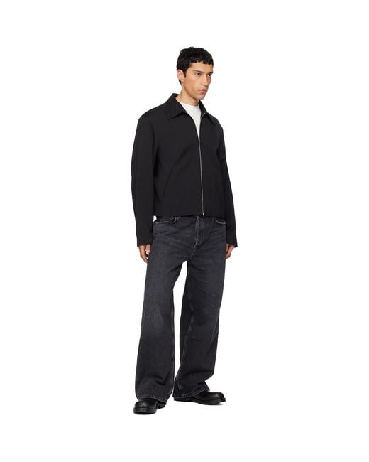 Agolde Black Low Slung Baggy Jeans for men