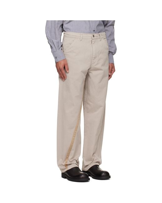Maison Margiela Gray Cotton Trousers for men