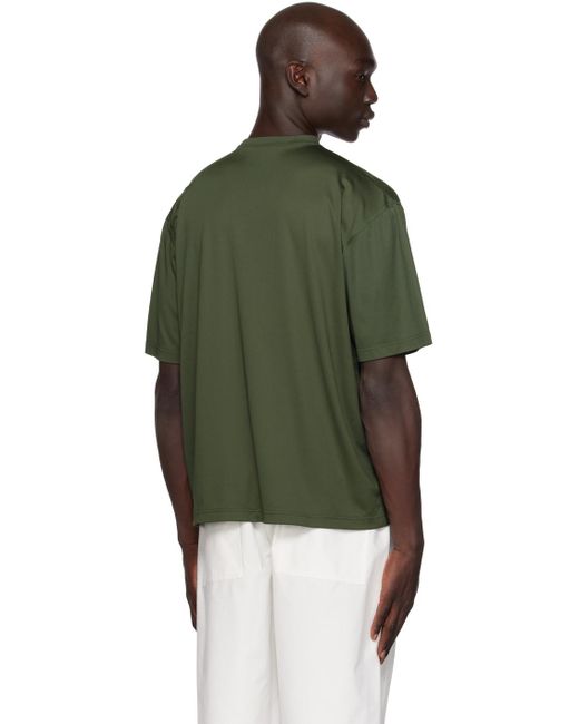 Jil Sander Green Rash Guard T-shirt for men