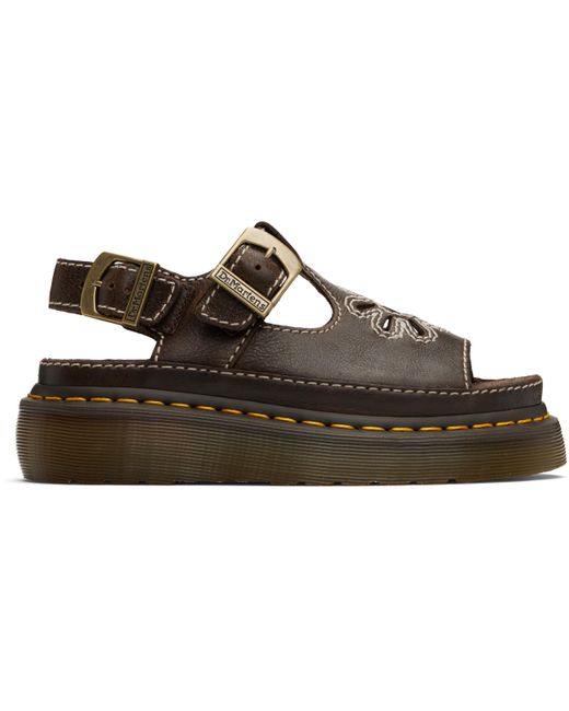 Dr. Martens Black Dunnet Flower Sandals