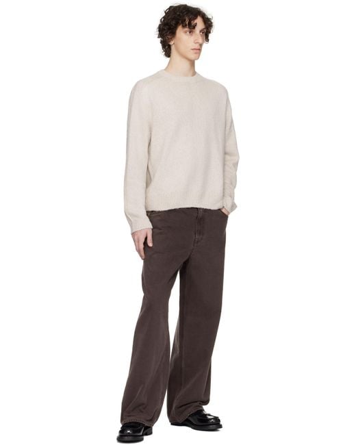 Our Legacy Black Off- True Roundneck Sweater for men