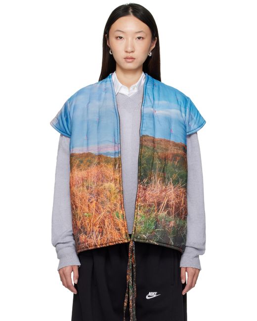 Bless Lining Vest in Blue | Lyst
