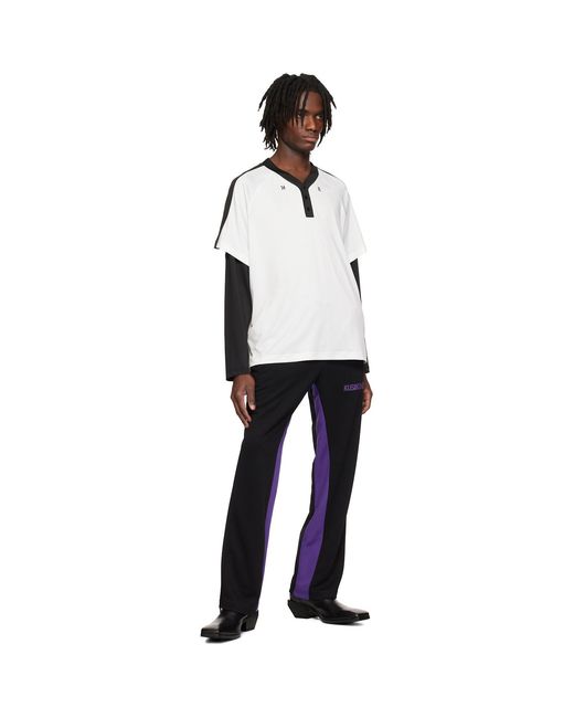 Kusikohc Black Baseball Long Sleeve Top for men