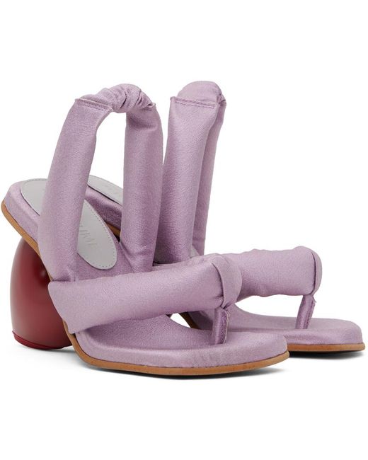 Sandales à talon sculptural mauves Yume Yume en coloris Purple