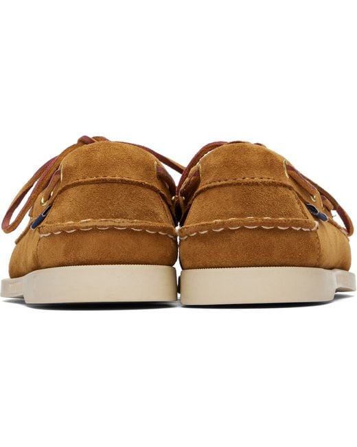 Sebago Brown Portland Artisan Ox Boat Shoes for men