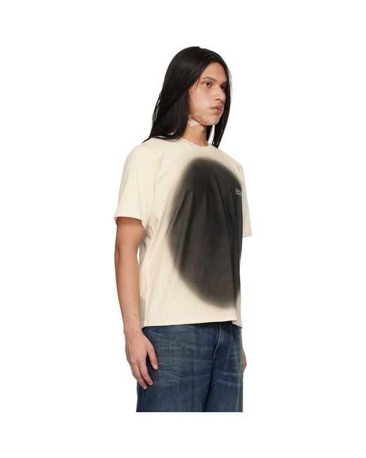 MM6 by Maison Margiela Black Off- Spray Print T-Shirt for men