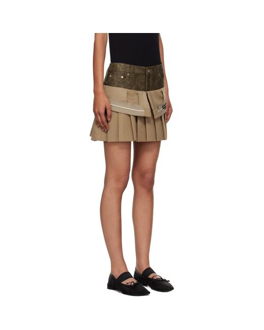 ANDERSSON BELL Black Inside Out Pleats Miniskirt