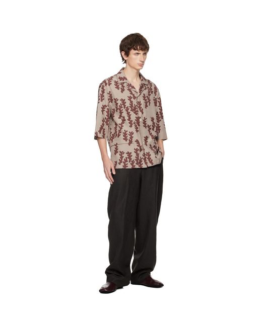 Zegna Black Linen Trousers for men