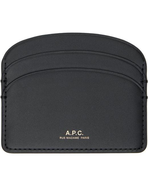 A.P.C. Black Demi-Lune Card Holder