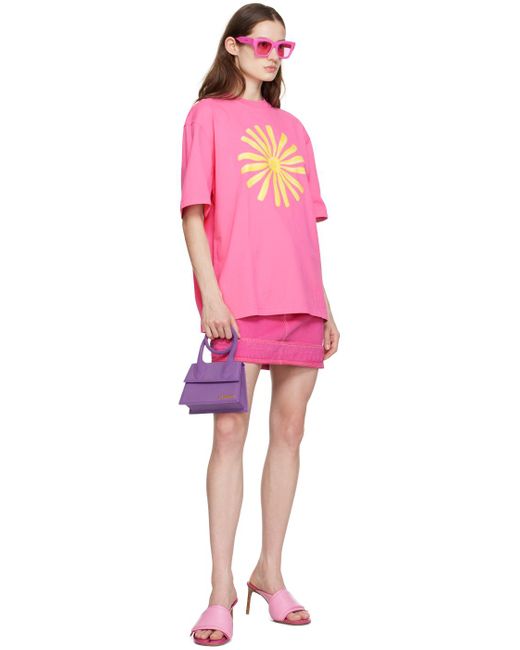 Jacquemus Pink 'le T-shirt Soleil' T-shirt