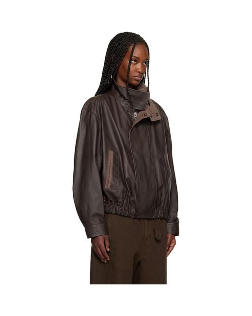 Lemaire Black Soft Blouson Leather Jacket