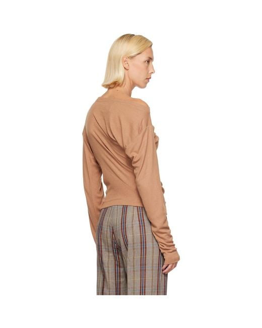Vivienne Westwood Brown Long Sleeve Hebo T-Shirt