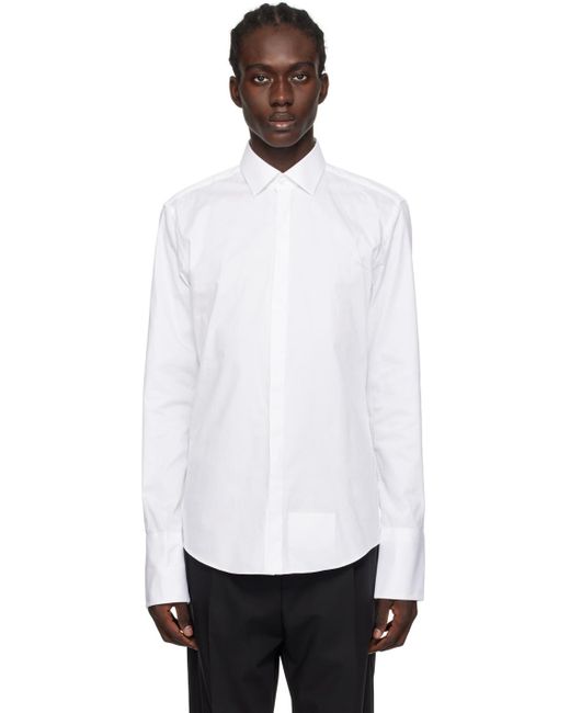 HUGO White French Cuff Shirt for men