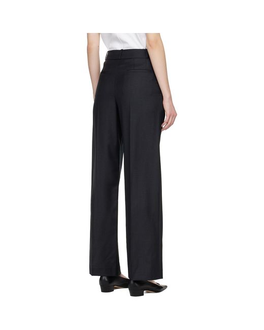 Loulou de Saison Black Sbiru Lds Straight Leg Trousers