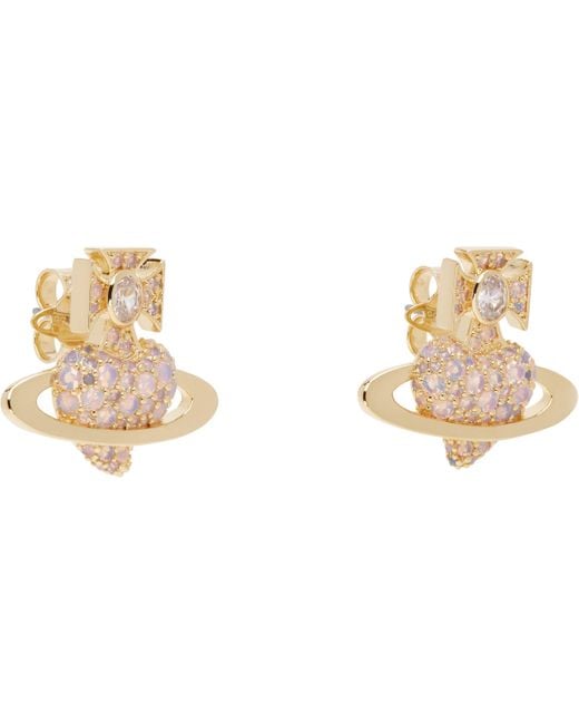【Vivienne Westwood】Agnatha ピアス ゴールド＆ピンク Vivienne Westwood ゴールド＆ピンク Agnatha ピアス ブラック