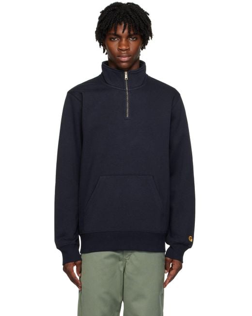 Carhartt Blue Navy Chase Sweater for men