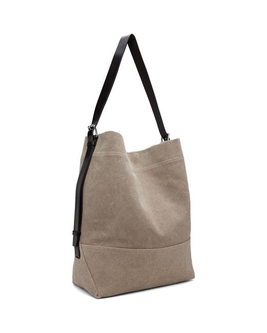 Lemaire Gray Belted Tote for men