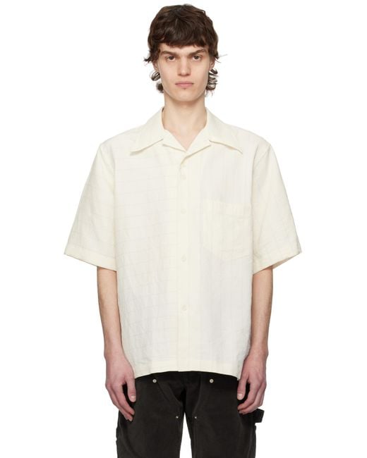 Wales Bonner White Off- Highlife Bowling Shirt for men