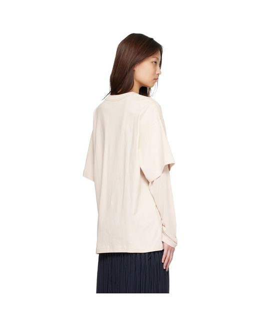 Acne Natural Layered Graphic T-Shirt