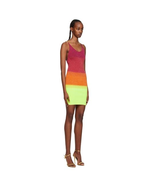 Gcds Black Multicolor Degradé Minidress